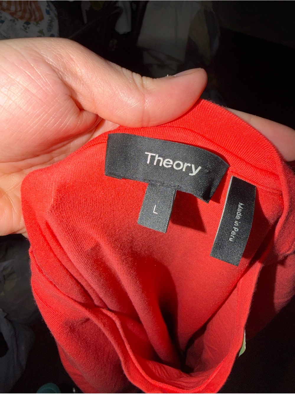 Theory coral tee shirt dress $198 L summer casual classic party preppy - Picture 5 of 6
